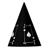 Matching Jack Spades Anzug Spielkarten Moderne Partyhütchen (Vorderseite)