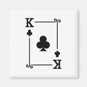 Matching King Clubs Anzug Spielkarten Moderne Magnet
