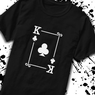 Matching King Clubs Anzug Spielkarten Moderne T-Shirt
