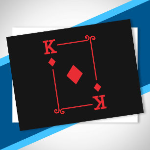 Matching King Diamonds Anzug Spielkarten Moderne Postkarte