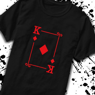 Matching King Diamonds Anzug Spielkarten Moderne T-Shirt