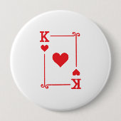Matching King Hearts Anzug Spielkarten Moderne Button (Vorderseite)