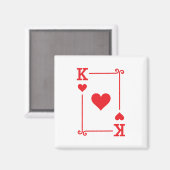 Matching King Hearts Anzug Spielkarten Moderne Magnet (Vorderseite/Rückseite)