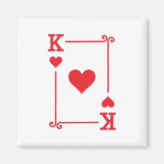 Matching King Hearts Anzug Spielkarten Moderne Magnet (Vorne)