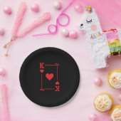 Matching King Hearts Anzug Spielkarten Moderne Pappteller (Party)