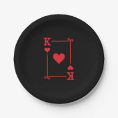 Matching King Hearts Anzug Spielkarten Moderne Pappteller (Vorderseite)