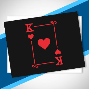 Matching King Hearts Anzug Spielkarten Moderne Postkarte