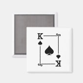 Matching King Spades Anzug Playing Cards Moderne Magnet (Vorderseite/Rückseite)