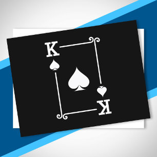Matching King Spades Anzug Playing Cards Moderne Postkarte