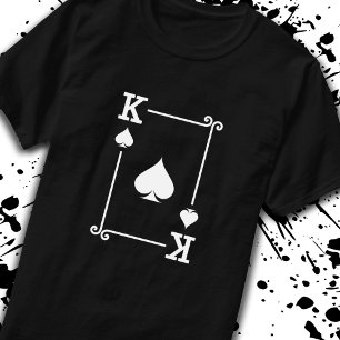 Matching King Spades Anzug Playing Cards Moderne T-Shirt