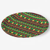 Matching Kwanzaa Yellow Black Green 9" Pappteller (Schrägansicht)