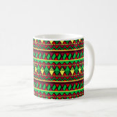 Matching Kwanzaa Yellow Red Black Green Kaffeetasse (VorderseiteRechts)