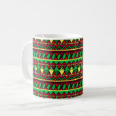 Matching Kwanzaa Yellow Red Black Green Kaffeetasse (Vorderseite Links)