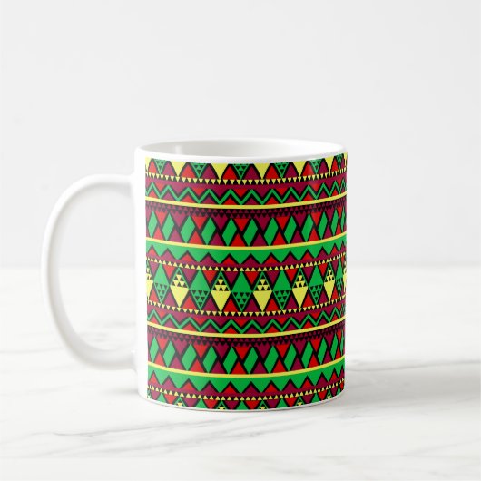 Matching Kwanzaa Yellow Red Black Green Kaffeetasse (Links)