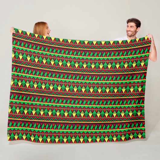 Matching Kwanzaa Yellow Red Black Green Large Fleecedecke (Beispiel)