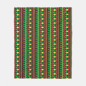 Matching Kwanzaa Yellow Red Black Green Medium Fleecedecke (Vorderseite)