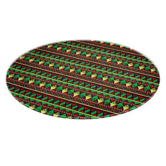 Matching Kwanzaa Yellow Red Black Green Schneidebrett (Ecke)
