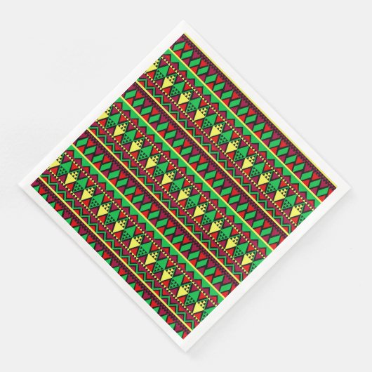 Matching Kwanzaa Yellow Red Black Green Serviette (Ecke)