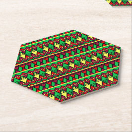 Matching Kwanzaa Yellow Red Black Green Untersetzer