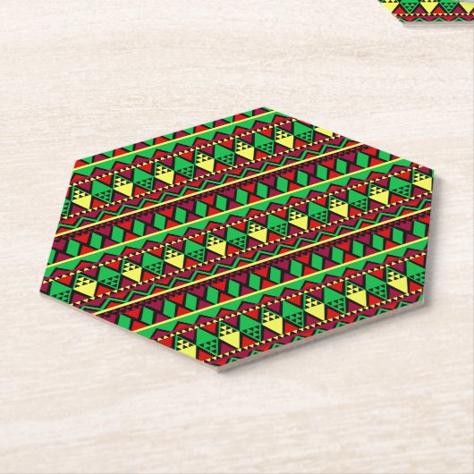 Matching Kwanzaa Yellow Red Black Green Untersetzer (angewinkelt)