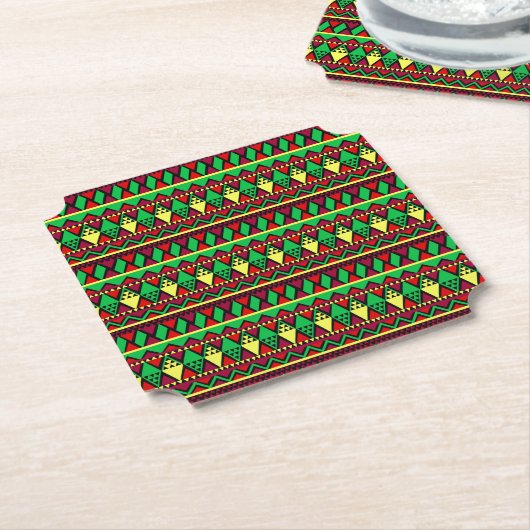 Matching Kwanzaa Yellow Red Black Green Untersetzer (angewinkelt)