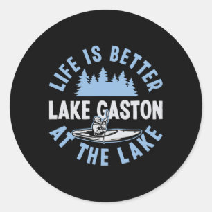 Matching Lake Gaston Vacation Life ist besser in d Runder Aufkleber