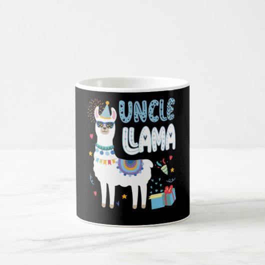 Matching Llama Birthday Party Outfit Llama Uncle Kaffeetasse (Mittel)