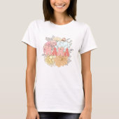 Matching-Mama Neue Mama Mini Retro-Blume T-Shirt (Vorderseite)