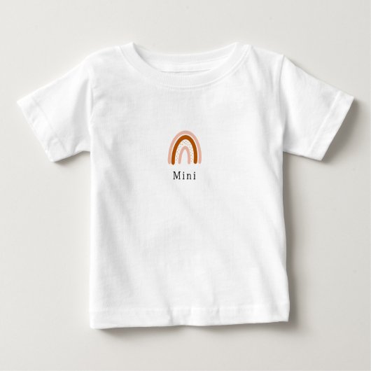 Matching Mini With Rainbow Illustration Baby Shirt (Vorderseite)