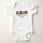Matching Name Erntedank Couple Turkey Gobble A Baby Strampler (Vorderseite)