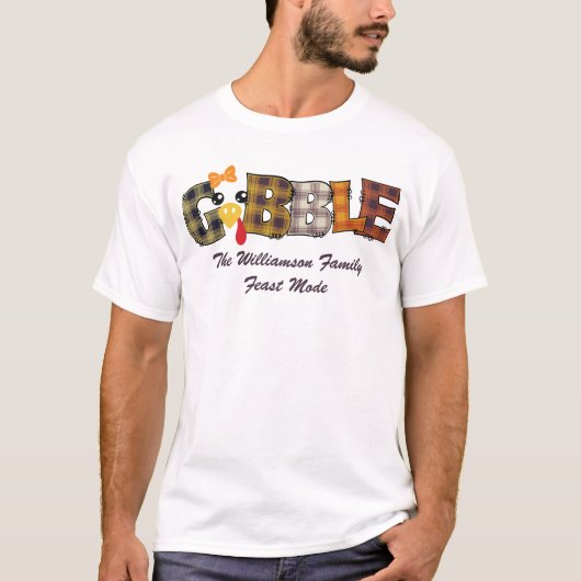 Matching Name Erntedank Couple Turkey Gobble A T-Shirt (Vorderseite)