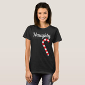 Matching Naughty und Nice Paares Weihnachten Pajam T-Shirt (Vorne ganz)
