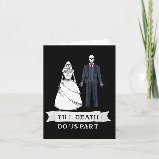Matching New Bride Groom Til Death Do us Part Karte (Vorderseite)