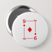 Matching Nine Diamonds Anzug Playing Cards Modern Button (Vorne & Hinten)