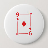 Matching Nine Diamonds Anzug Playing Cards Modern Button (Vorderseite)