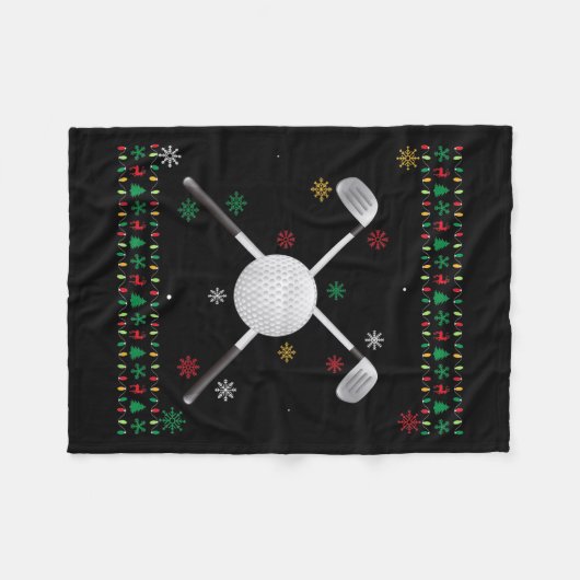 Matching Outfits For Holiday Party Golf Ugly Chris Fleecedecke (Vorderseite (Horizontal))