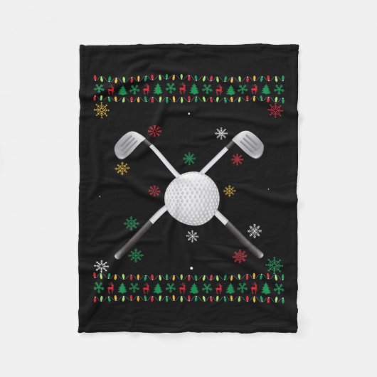 Matching Outfits For Holiday Party Golf Ugly Chris Fleecedecke (Vorderseite)