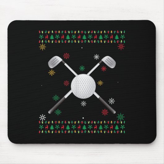 Matching Outfits For Holiday Party Golf Ugly Chris Mousepad (Vorne)