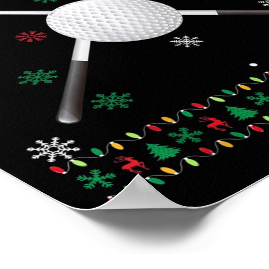 Matching Outfits For Holiday Party Golf Ugly Chris Poster (Ecke)