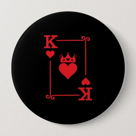 Matching Paare Halloween Kostüm König der Herzen Button (Vorderseite)