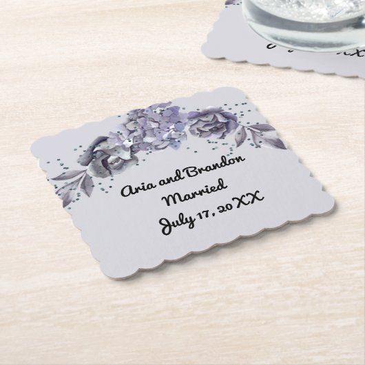 Matching Paper Untersetzer für Hochzeiten in Slate (angewinkelt)