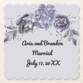 Matching Paper Untersetzer für Hochzeiten in Slate (Vorderseite)