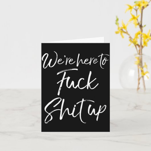 Matching Party For Couples We're Here To For Up Karte (Gelbe Blume)