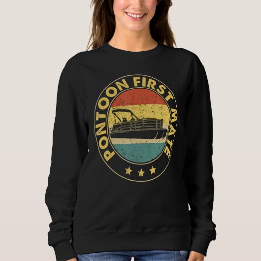 Matching Pontoon First Mate Pontoon BootCaptain Sweatshirt (Vorderseite)