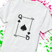 Matching Queen Spades Anzug Playing Cards Moderne T-Shirt