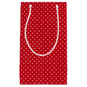 Matching Red & White Swiss Dots Kleine Geschenktüte (Vorderseite)