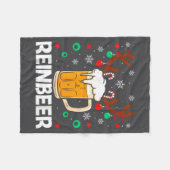 Matching Reinbeer Couples Beer WineDeer Wine Laugh Fleecedecke (Vorderseite (Horizontal))