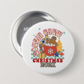 Matching Retro Cousin Crew Weihnachtskinder Button (Vorne & Hinten)