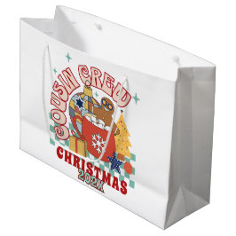 Matching Retro Cousin Crew Weihnachtskinder Große Geschenktüte