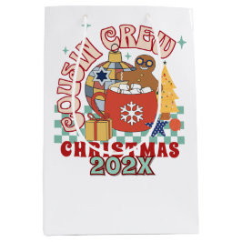 Matching Retro Cousin Crew Weihnachtskinder Mittlere Geschenktüte